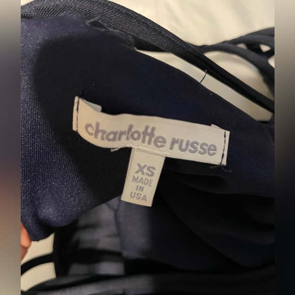 Navy Dress Open Back - Picture 3 of 3